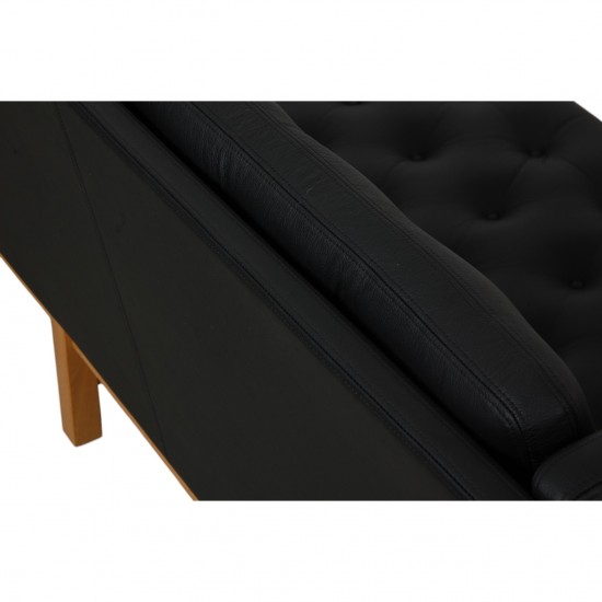 Erik Jørgensen EJ-315 3.personers sofa i nybetrukket sort bizon læder