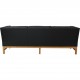 Erik Jørgensen EJ-315 3.personers sofa i nybetrukket sort bizon læder