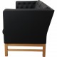 Erik Jørgensen EJ-315 3.personers sofa i nybetrukket sort bizon læder