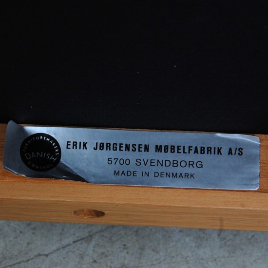 Erik Jørgensen EJ-315 3.personers sofa i nybetrukket sort bizon læder