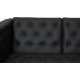 Erik Jørgensen EJ-315 3.personers sofa i nybetrukket sort bizon læder