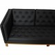 Erik Jørgensen EJ-315 3.personers sofa i nybetrukket sort bizon læder