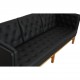 Erik Jørgensen EJ-315 3.personers sofa i nybetrukket sort bizon læder