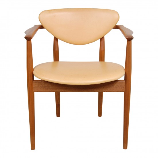 Finn Juhl Armchair, model 109 in teak and natural leather