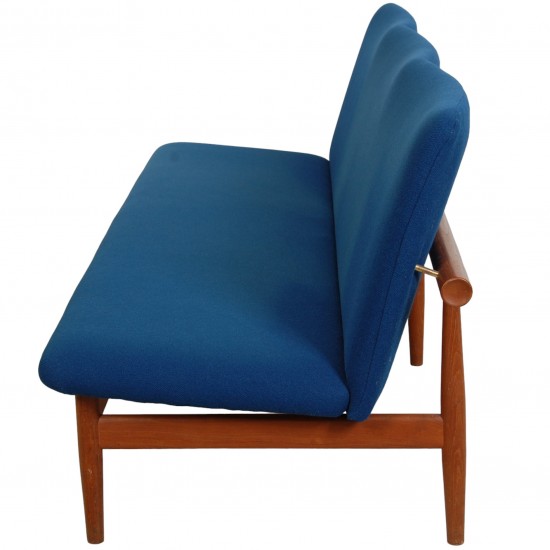 Finn Juhl 3.serater Japan sofa in blue fabric