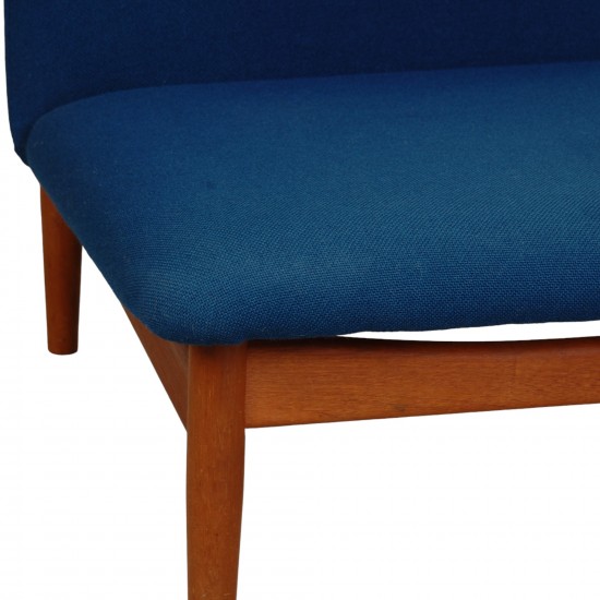 Finn Juhl 3.serater Japan sofa in blue fabric