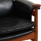 Finn Juhl Bwana chair in black leather and teak