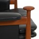 Finn Juhl Bwana chair in black leather and teak