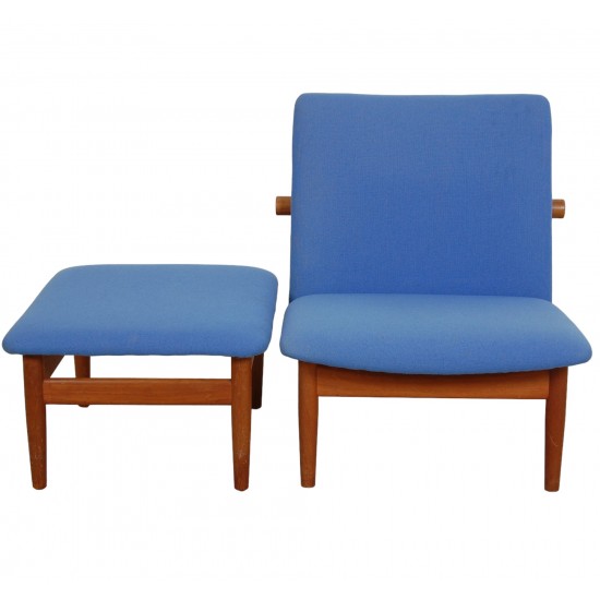 Finn Juhl Japan lounge chair with ottoman