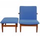 Finn Juhl Japan lounge chair with ottoman