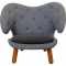 Finn Juhl Pelikan chair in blue fabric