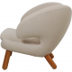 Finn Juhl Pelikan chair in beige fabric