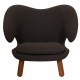 Finn Juhl Pelikan chair in dark grey Hallingdal fabric