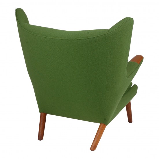 Hans J Wegner Papa Bear with green hallingdal fabric