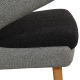 Hans Wegner Papa bear chair with ottoman in grey hallingdal fabric