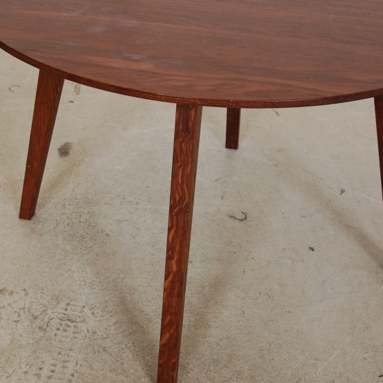 Hans Wegner Circle coffee table smoked oak Ø: 67 Cm.