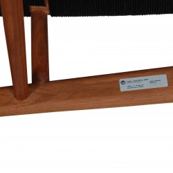 Hans J Wegner CH-22 chair in walnut and seat in black braided cord Hans J Wegner CH-22 chair in walnut and seat in black braided cord