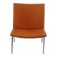 Hans J Wegner Airport chair CH401 with walnut aniline leather