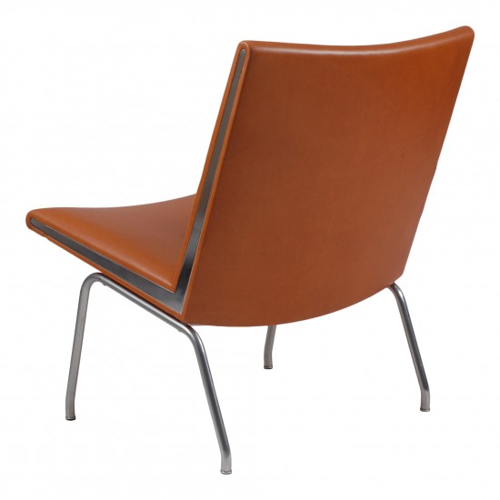 Hans J Wegner Airport chair CH401 with walnut aniline leather