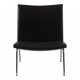 Hans J Wegner Airport chair CH401 with black aniline leather