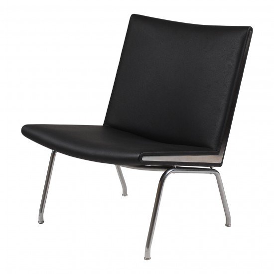 Hans J Wegner Airport chair CH401 with black bison leather