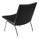 Hans J Wegner Airport chair CH401 with black bison leather