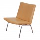 Hans J Wegner AP-40 naturally colored leather with patina 