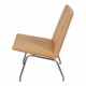 Hans J Wegner AP-40 naturally colored leather with patina 