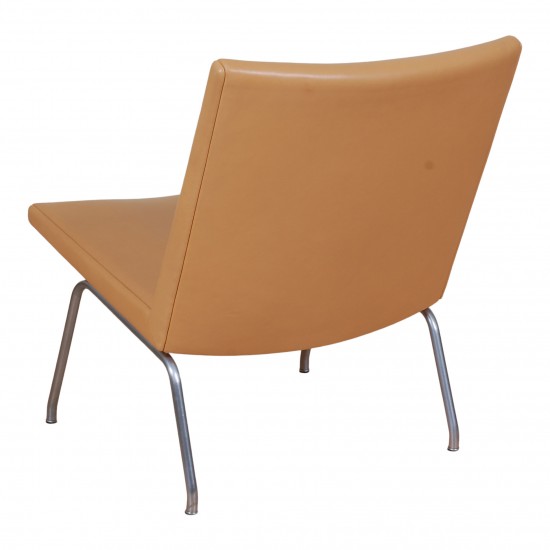 Hans J Wegner AP-40 naturally colored leather with patina 