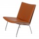 Hans J Wegner Airport chair CH401 with cognac bison leather