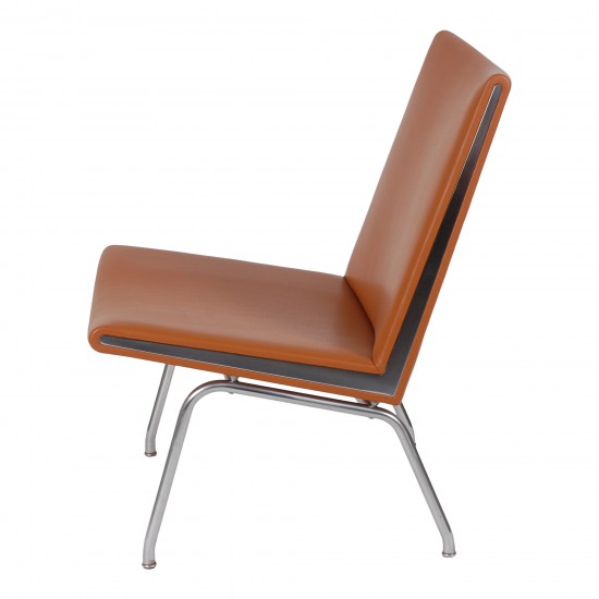 Hans J Wegner Airport chair CH401 with cognac bison leather