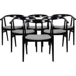 Set of 6 Hans Wegner Ge-525 chairs