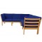 Hans Wegner GE-280 modulsofa i blåt stof