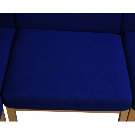 Hans Wegner GE-280 modular sofa in blue fabric