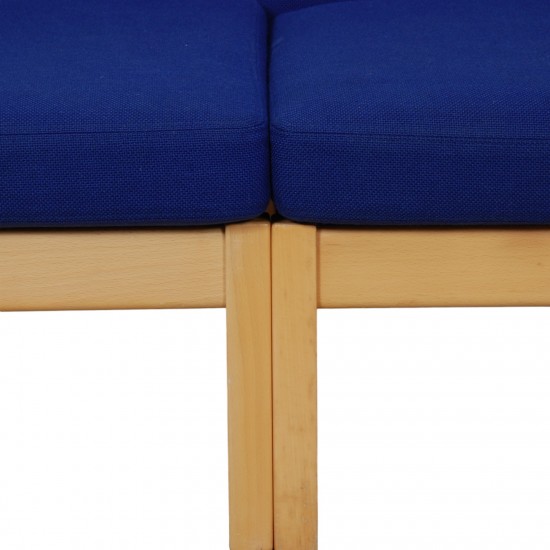 Hans Wegner GE-280 modular sofa in blue fabric