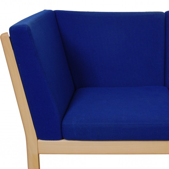 Hans Wegner GE-280 modular sofa in blue fabric