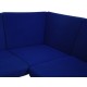 Hans Wegner GE-280 modular sofa in blue fabric