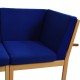 Hans Wegner GE-280 modular sofa in blue fabric