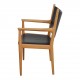 Hans J Wegner Armchair model JH 713 with black leather and oak frame