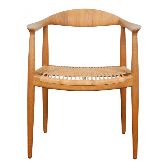 Hans J Wegner The Chair of oak wood and weaved seat 