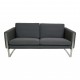 Hans Wegner CH-102 Sofa with grey fabric