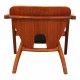 Hans Wegner Butterfly chair of walnut and black leather
