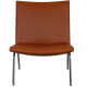 Hans Wegner AP-40 lounge chair reupholstered in walnut anilin leather