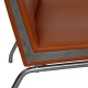 Hans Wegner AP-40 lounge chair reupholstered in walnut anilin leather