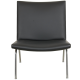 Hans Wegner AP-40 lounge chair in black leather