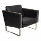 Hans J Wegner CH-101 armchair black patinated leather