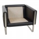 Hans J Wegner CH-101 armchair black patinated leather