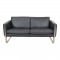 Hans Wegner CH-102 2-personers sofa i grå patineret læder