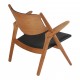 Hans J Wegner chair, CH 28 with black classic leather