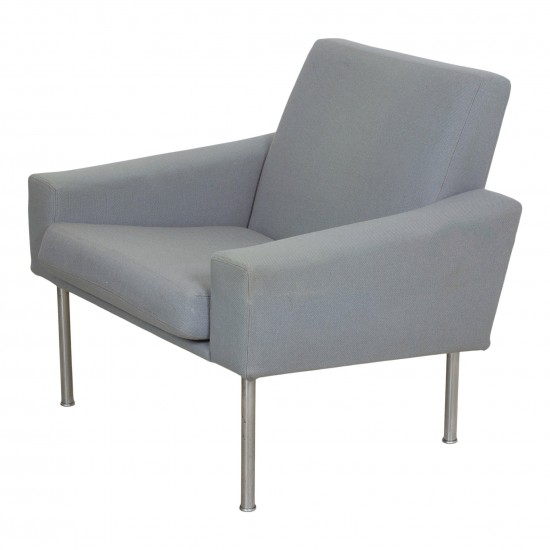 Hans J Wegner Airport chair with grey fabric